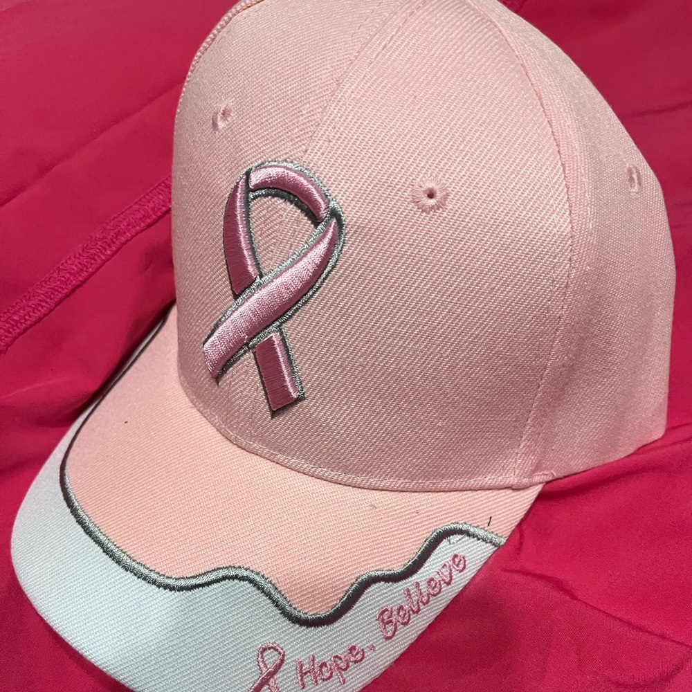 Unisex Breast Cancer Hats (New) With Velcro adjustable in back